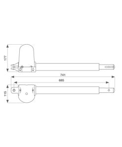 Alternative view of STAR 3024 KIT (δίφυλλη πόρτα)